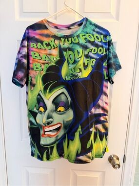 Disney Villains x Heidi Klum  Maleficent Tie-Dye Graphic Tee, Large